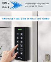 Lecteur de cartes RFID 125KHz et 13.56MHz avec protocole Wiegand/RS485/OSDP, clavier, prise en charge MF/Desfire, système de contrôle d'accès aux portes