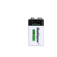 USB 9V 650mAh lithium ion rechargeable battery