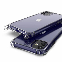 Étui à anneau pratique transparent pour collier Iphone étui suspendu accessoires Handykette pour Iphone 14 Pro étui à bandoulière sans lanière