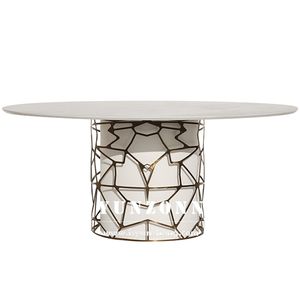 Mesa de comedor rectangular moderna de lujo <span class=keywords><strong>Gaudi</strong></span> en blanco y negro para el hogar, Villa, Hotel, salón de bodas, uso para muebles de comedor - Product Image 5