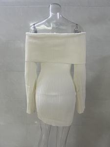Nuovi Abiti Lavorati a Maglia con <span class=keywords><strong>Spalle</strong></span> <span class=keywords><strong>Scoperte</strong></span> Primavera 2026, <span class=keywords><strong>Vestito</strong></span> Aderente Mini a <span class=keywords><strong>Maniche</strong></span> <span class=keywords><strong>Lunghe</strong></span> Sexy per Donne - Product Image 5
