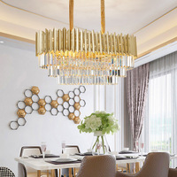 Lustre suspendu en cristal de luxe moderne PM, grand modèle personnalisé pour hall d'hôtel, plafond haut, villa, salon, luminaire suspendu classique