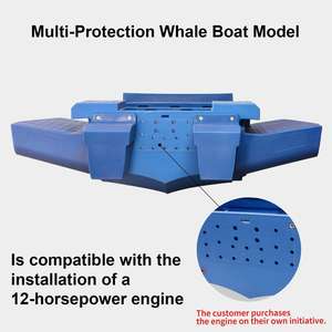 Bateau de pêche en plastique robuste de style baleine multi-protection avec rangement pour les loisirs en plein air - Product Image 4