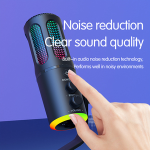 Microfono di registrazione USB a condensatore multiuso per giochi e microfono Podcast di canto per <span class=keywords><strong>PC</strong></span> vocale <span class=keywords><strong>mic</strong></span> Music microfono Recor - Product Image 4