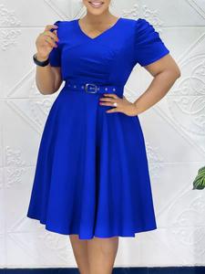 Vestidos de Tallas Grandes para Mujer, Estilo Europeo y Americano, Nuevos Vestidos Holgados con Estampado Africano, Venta al Por Mayor a Precios Bajos - Product Image 5