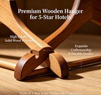 Cintres en bois de luxe personnalisés avec logo, vente en gros, haute qualité, design à épaules larges, écologiques, résistants à la rouille, pour hôtels et costumes