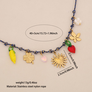 Collar de cadena de eslabones bohemios, joyería de playa de acero inoxidable con estrella de mar y concha marina, accesorio de dopamina - Product Image 4