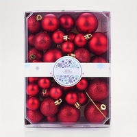 Décorations de Noël de haute qualité, 42 pièces, bleu marine, boules brillantes électro-plaquées de 3/4/5 cm, utilisation intérieure/extérieure, en plastique, à suspendre