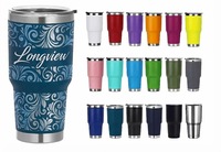 Taza de Viaje de Acero Inoxidable de 20oz/30oz con Logotipo Personalizado, Doble Pared, Aislada al Vacío, con Tapa y Recubrimiento en Polvo