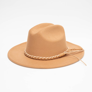 Sombrero <span class=keywords><strong>de</strong></span> Vaquero <span class=keywords><strong>de</strong></span> Fieltro <span class=keywords><strong>de</strong></span> <span class=keywords><strong>Lana</strong></span> 100% Personalizado con Accesorio <span class=keywords><strong>de</strong></span> Cuerda Trenzada <span class=keywords><strong>de</strong></span> Invierno Estilo Europeo Americano Unisex para Hombres y Mujeres para Fiestas al Aire Libre - Product Image 1
