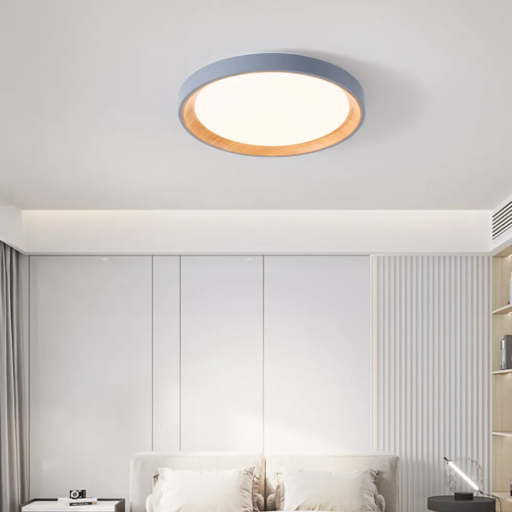 モダンファッションリビングルーム寝室木製シャッドLED装飾器具新しいデザインスタイルホームLEDシーリングライトランプ