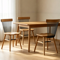 Chaises de salle à manger en bois vintage pour hôtels, restaurants et maisons, avec sièges en bois massif – Meilleures ventes