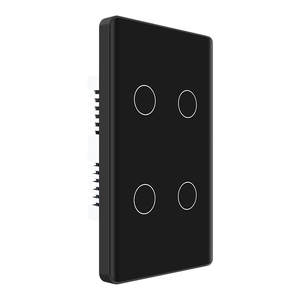 Chúng tôi tiêu chuẩn 4 gang vòng tròn thông minh màn hình cảm ứng <span class=keywords><strong>LED</strong></span> ánh sáng <span class=keywords><strong>Dimmer</strong></span> tường không dây ai điều khiển từ xa ZigBee vấn đề thông minh tường chuyển đổi - Product Image 4