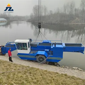 China Aquatic Weed Cutting Harvester River Rubbish Collection Boat Seaweed Remover