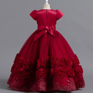 Outong Yoliyolei-Vestido largo de algodón 100% sin mangas para niños, vestido de Navidad blanco y rojo para fiesta, venta al por mayor - Product Image 2