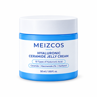 Crème hydratante anti-rides à l'acide hyaluronique et aux céramides, 50 ml, marque privée, soin du visage, crème gelée pour peaux sèches, soutient la barrière cutanée