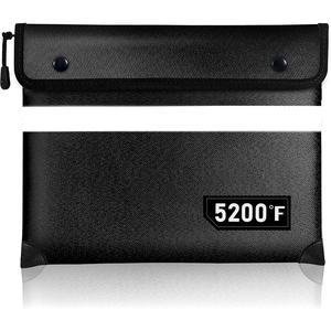 Bolsa Ignífuga para Documentos 5200 ° Bolsa de Dinero Ignífuga con Aislamiento Térmico, con Cierre y Tira Reflectante, Bolsa de Seguridad para Efectivo - Product Image 1