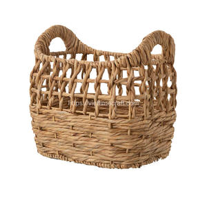 ตะกร้าเก็บของงานฝีมือจากผักตบชวาแบบเป็นมิตรกับสิ่งแวดล้อม ขายส่ง อุปกรณ์ครัว แบรนด์เวียดนาม-เวียตไทม์คราฟต์ รับสั่งทำตามขนาด - Product Image 3