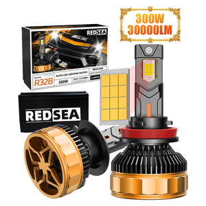 R32b 300W 30000lm faros H1 H3 H7 Led Đèn Pha Bóng đèn <span class=keywords><strong>4300K</strong></span> 6000K Hb3 9005 HB4 9006 đèn H11 H13 Luces Led H4 đèn cho xe - Product Image 1