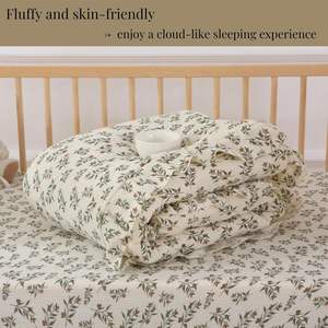 Oeko-tex豪华平纹棉被被套100% 水洗棉儿童纸盒带蕾丝卧室软数码印花床上用品套装 - Product Image 2