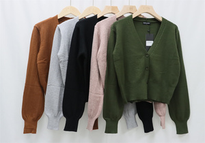 Cardigan en tricot personnalisé pour <span class=keywords><strong>femme</strong></span>, broderie de sequins, col rond, coupe ample, doux, boutonnage simple, vente en gros - Product Image 5