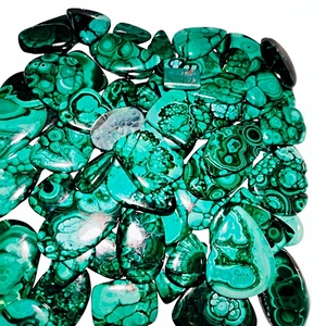 FAIJAN GEMS - Gemas Sueltas de Malaquita Natural, Cabujón Pulido, Formas Variadas, Todos los Tamaños, Cristal para Joyería, Fabricación de Colgantes - Product Image 1