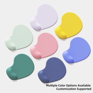 Factory Custom Cute Non Slip PU Base <b>Ergonomic</b> <b>Mouse</b> <b>Pad</b> with Silicone Wrist Rest Support for Office - Product Image 1