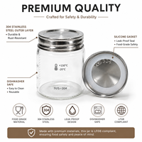 Couvercle de bocal en acier inoxydable 304 de qualité alimentaire 60 mm, sans BPA, réutilisable, à ouverture facile, pour récipients alimentaires en verre, sans BPA, OEM ODM