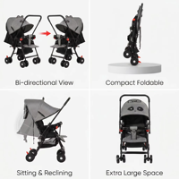 Coches Para Bebes. Poussette compacte à poignée réversible Offre Spéciale Landau pour bébé Poussettes pliables de voyage légères pour bébé