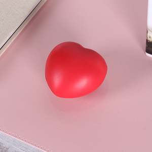 Custom Promotional Heart Shape PU Stress <b>Ball</b> with Logo Imprint 7*7*5cm Unisex - Product Image 5