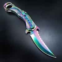 Golden Dragon creativo cuchillo plegable Camping al aire libre colección de cuchillos armas frías cuchillo de alivio al por mayor