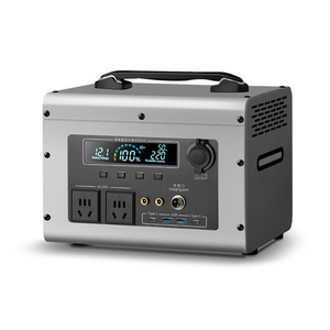 Station d'alimentation portable d'urgence avec batterie LiFePO4, onduleur à onde sinusoïdale pure, recharge solaire/AC/voiture pour le camping - Product Image 2