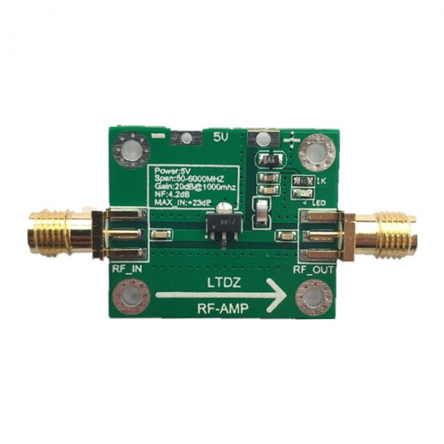 SBB5089 RF Power Amplifier Board with 20dB Gain 50M-6000Mhz Transmitter Circuit Amplifier Module