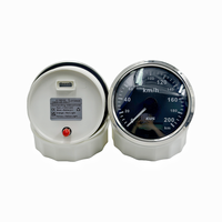 KUS GNSS Speedometer 200km/jam Odometer 85mm Pengukur Kecepatan Laut Pilihan Dial Putih/Hitam untuk Kapal Pesiar RV