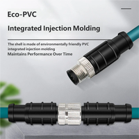 Kabel Komunikasi Terkode Fleksibel Tinggi 4/8Pin A/D/X-Coded M12 Male ke M12 Male - Kabel Ethernet Industri Profinet