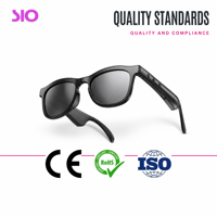 Lunettes audio intelligentes IA, lunettes de soleil, commande vocale, enregistrement de réunions