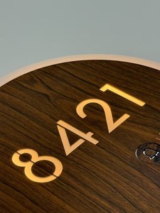 Targhe in Acciaio Inox Personalizzate 3D con Vernice Nera Incisa, Insegna per Edifici e Stanze con LED al <span class=keywords><strong>Neon</strong></span> Impermeabile per Uffici e Matrimoni - Product Image 2