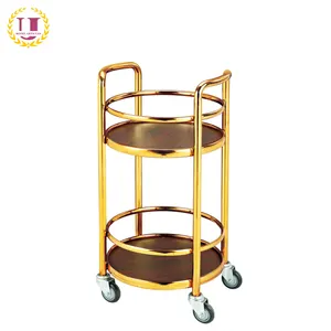 Hotel Room Service Ronde Houten Thee <span class=keywords><strong>Trolley</strong></span> - Product Image 1
