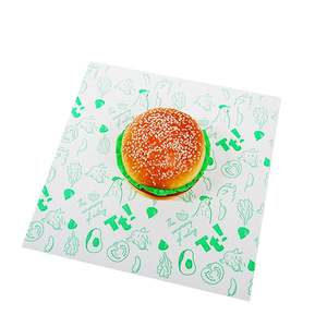 Impresión Personalizada al por Mayor de Papel Antigrasa para Empacar Hamburguesas, Papas Fritas y Sándwiches de Comida Rápida, con Logotipos - Product Image 1