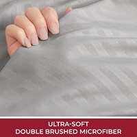 Parure de draps Soft Line pour la maison, 4 pièces, en microfibre, pour lit avec couette unie
