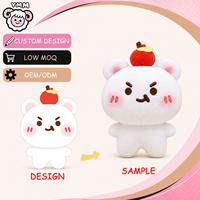 Peluche personnalisée mignonne en forme de pomme, jouet en peluche doux, animal en peluche, OEM ODM, faible MOQ, pour cadeau d'enfant, vente en gros