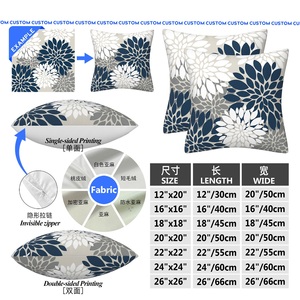 Vỏ gối sofa in kỹ thuật số chất liệu cotton linen polyester, kích thước 45*45cm, đặt may chuyên nghiệp, số lượng đặt hàng tối thiểu thấp, thích hợp cho nhà ở và khách sạn, in thăng hoa. - Product Image 2