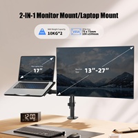 MD6432TP004 Bras de moniteur 13 "-27" 10kg avec support pour ordinateur portable 17 "Support de bureau Support d'écran Support pour ordinateur VESA