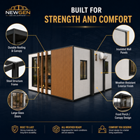 Casa Modular Pequeña de Diseño Moderno con Paredes de Panel Sándwich, Suministro Directo de Fábrica, Tamaño Personalizado Disponible, Estructura de Acero, Villa de Dos Alas