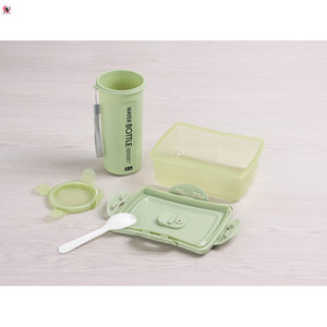 Scatola pranzo rettangolare in plastica con bottiglia di <span class=keywords><strong>acqua</strong></span> rotonda set <span class=keywords><strong>per</strong></span> bambino sigillato bento box water cup set - Product Image 6
