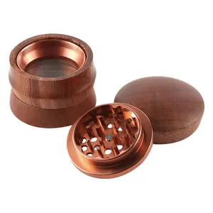 XIAOXIONG Factory Direct Personal Service Diam 65mm Molinillo <span class=keywords><strong>de</strong></span> <span class=keywords><strong>tabaco</strong></span> <span class=keywords><strong>de</strong></span> madera Material personalizado logo y estilo - Product Image 2