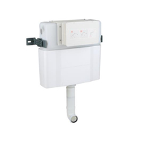 Citerne encastrée murale en PEHD compatible avec les toilettes sans bride sur pied certifiées WaterMark, compatible avec de nombreux plaques de chasse d'eau