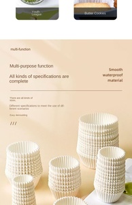 Cần thiết tre cupcake lót và Tart dưới khuôn mẫu cho bánh nướng và muffin món tráng miệng hàng đầu chọn bánh công cụ - Product Image 5