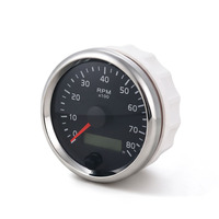 Tachymètre 85MM 0-8000RPM 12V/24V Tachymètre Lumière Ambre/Blanche Jauge RPM Avec LCD Hourmeter pour Essence Essence Voiture Marine Bateau