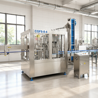 Chaîne de production complète de machines de remplissage automatiques pour petites entreprises, destinées aux bouteilles en plastique PET d'eau minérale pure et non gazeuse